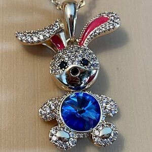 14K Gold Plated Bunny Charm with Chain